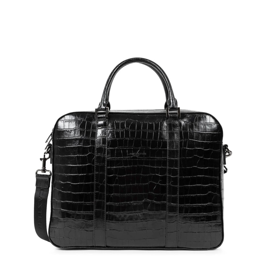 Homme Lancaster Serviette/Cartable | Porte Documents En Cuir Croco Homme Lancaster