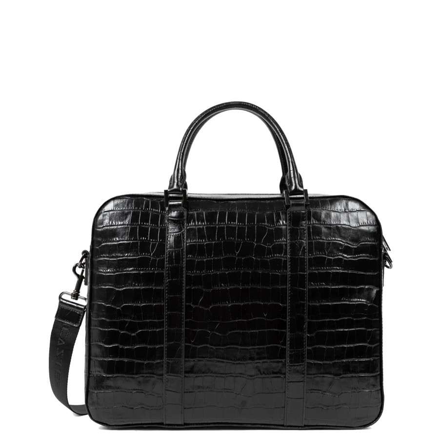 Homme Lancaster Serviette/Cartable | Porte Documents En Cuir Croco Homme Lancaster