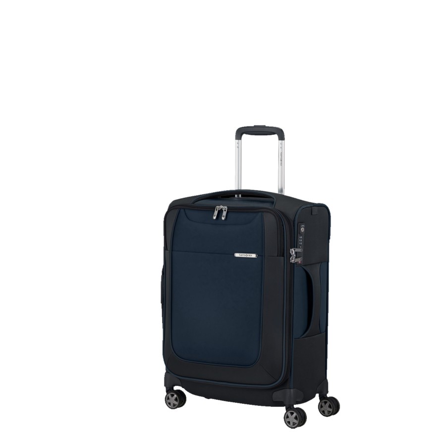 Bagages Samsonite Valise 4 Roues Souple | Valise Cabine Extensible 55Cm D Lite Samsonite Bleu