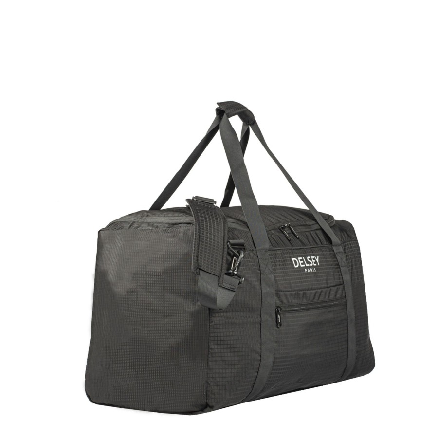 Homme Delsey Sac De Voyage | Sac Pliable M Nomade Delsey Noir