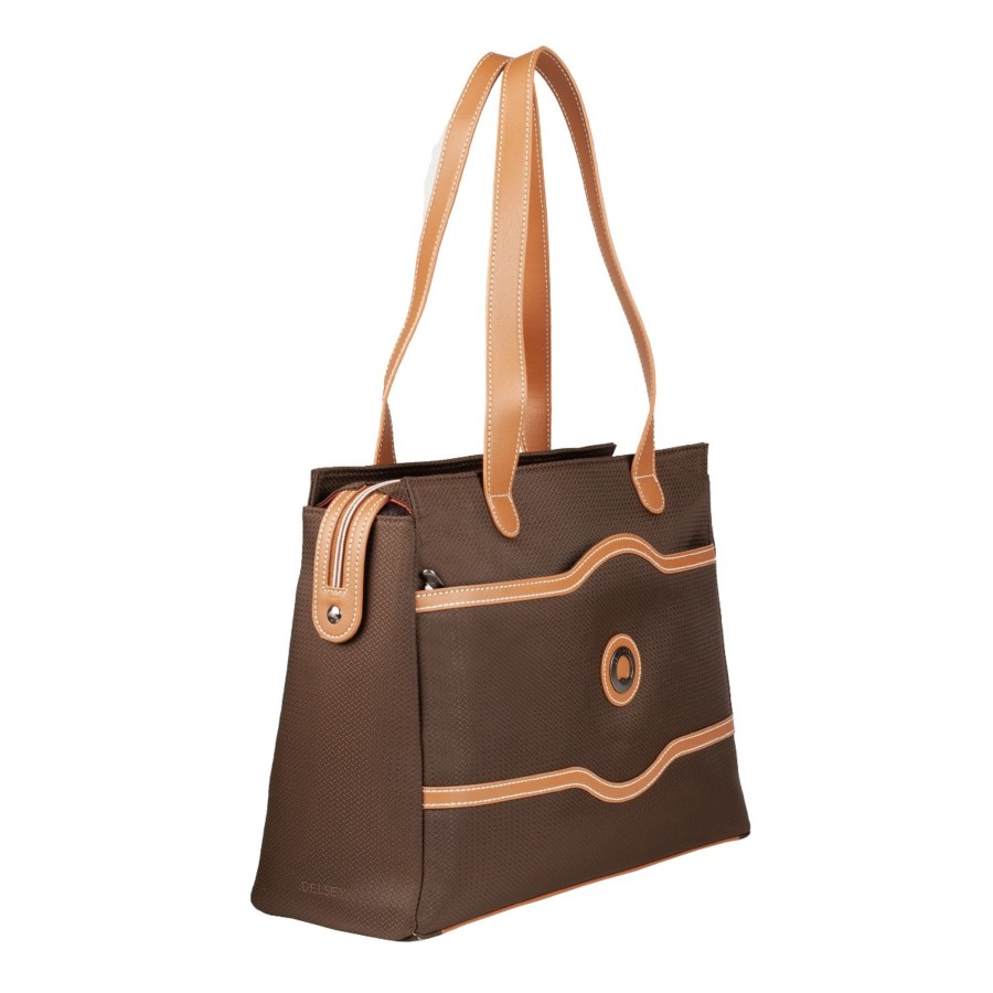 Femme Delsey Sac Porte Epaule | Sac Epaule 15.6 Chatelet Air 2.0 Delsey Marron