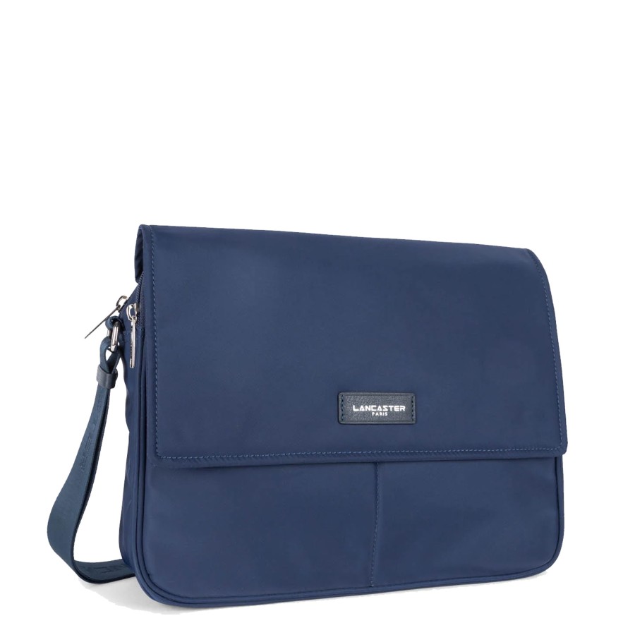 Femme Lancaster Sac Porte Bandouliere / Porte Travers | Grand Sac Gibeciere Basic Vita Lancaster Bleu