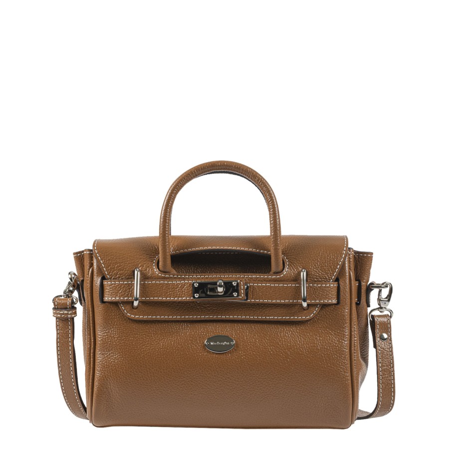 Femme Mac Douglas Sac Porte Main | Mini Sac A Main En Cuir Pyla Buni Mac Douglas Chatain