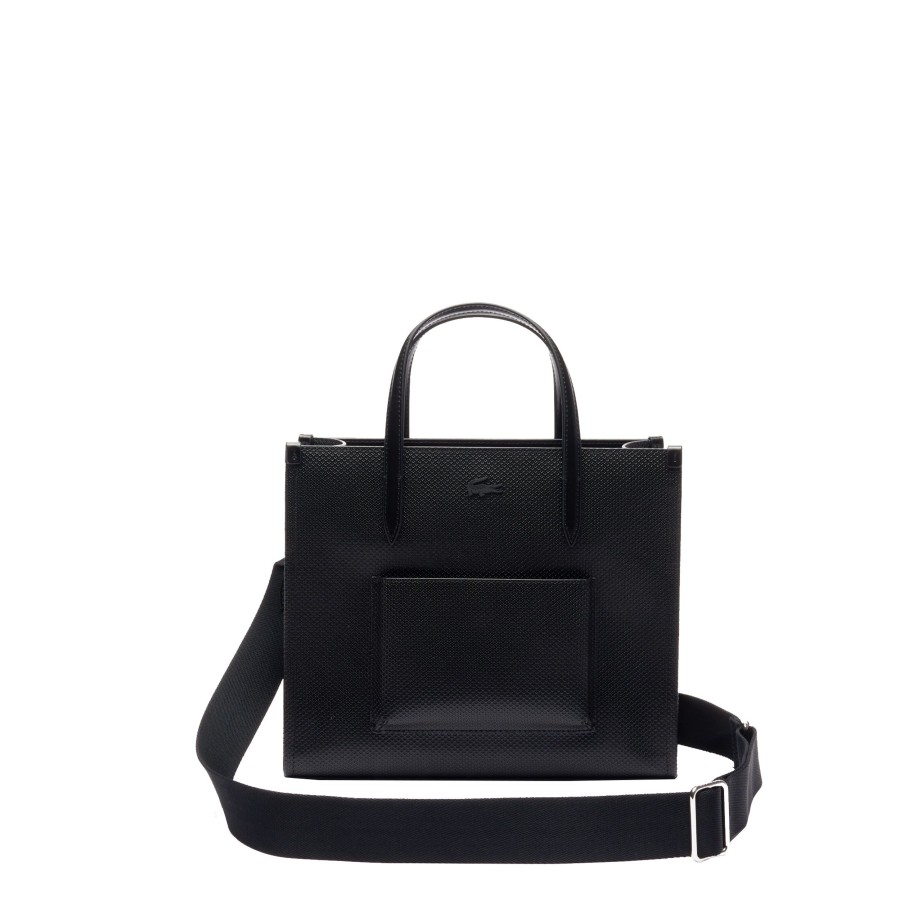 Femme Lacoste Sac Porte Main | Sac A Main En Cuir Chantaco Lacoste