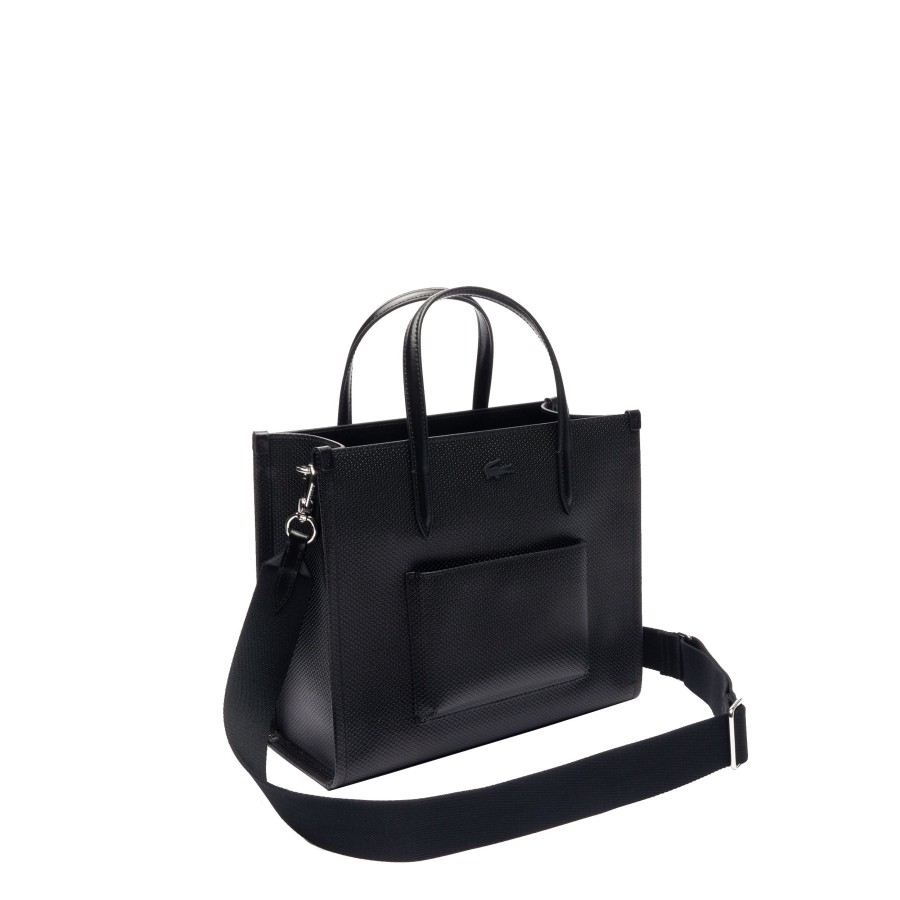 Femme Lacoste Sac Porte Main | Sac A Main En Cuir Chantaco Lacoste