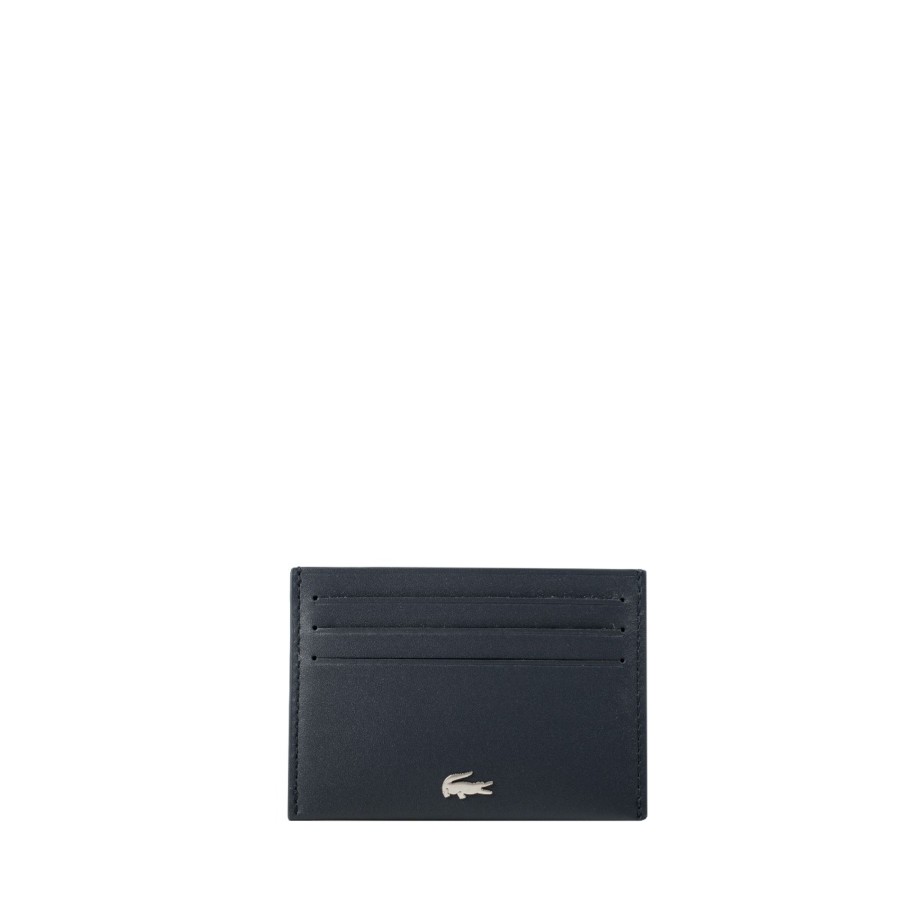 Homme Lacoste Porte Cartes | Porte-Cartes En Cuir 6 Cartes Fg Lacoste