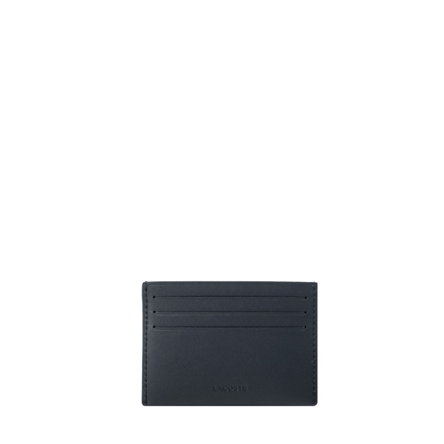 Homme Lacoste Porte Cartes | Porte-Cartes En Cuir 6 Cartes Fg Lacoste