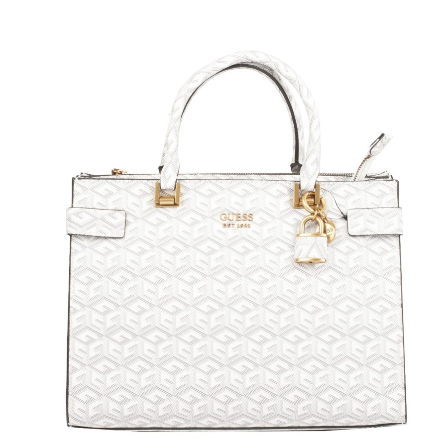 Femme Guess Sac Porte Epaule | Sac Shopping Stone Logo Atene