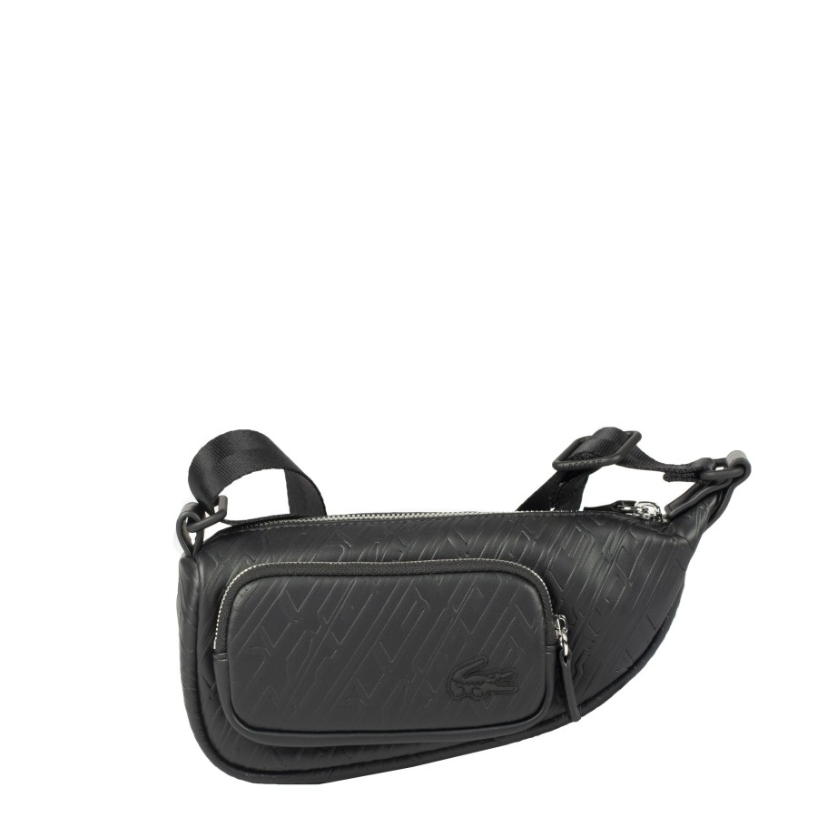 Homme Lacoste Sacoche Bandouliere | Sac Travers Alga Lacoste Noir