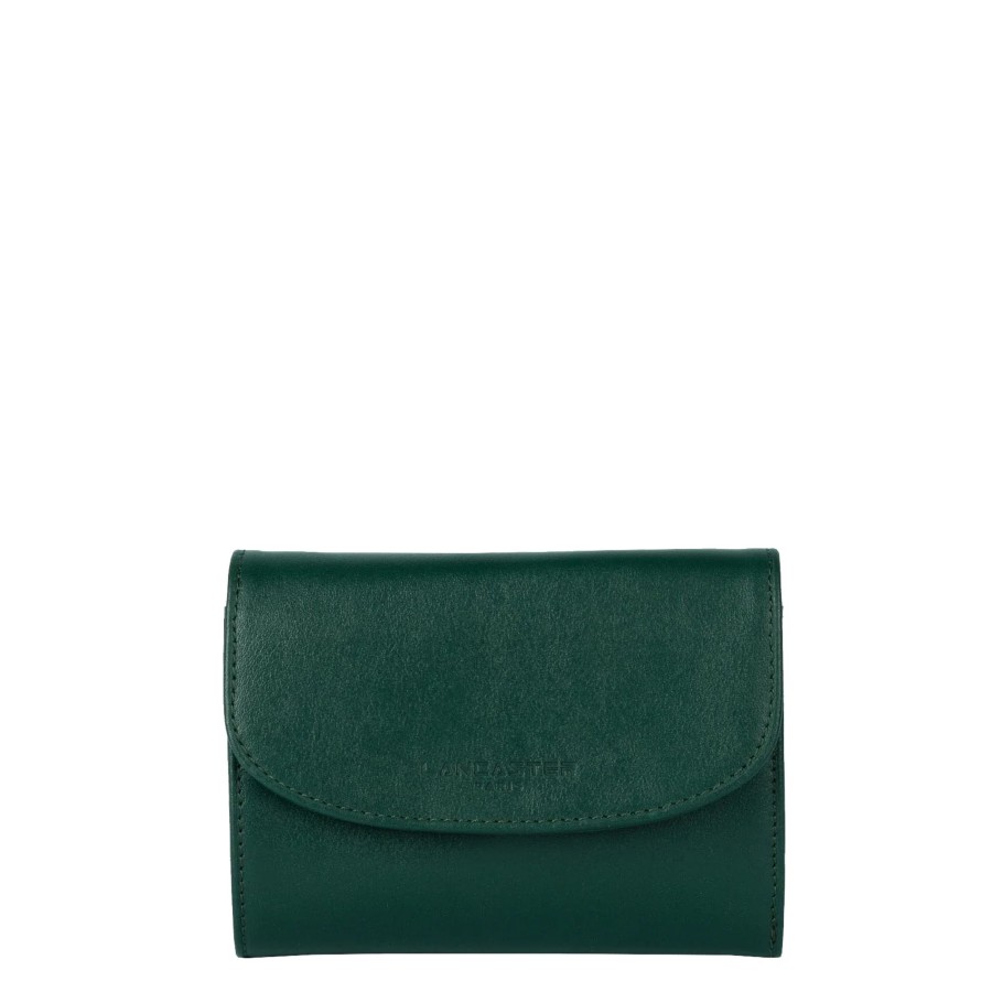 Femme Lancaster Portefeuille | Portefeuille En Cuir Paris Pm Lancaster Vert