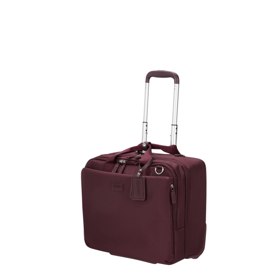 Homme Lipault Sac Reporter/Gibeciere | Pilot Case A 2 Roulettes4Biz Lipault Bordeaux