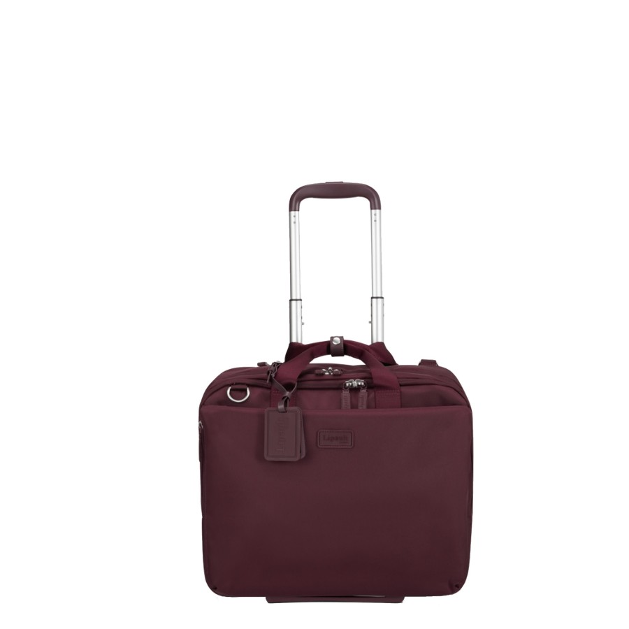 Homme Lipault Sac Reporter/Gibeciere | Pilot Case A 2 Roulettes4Biz Lipault Bordeaux