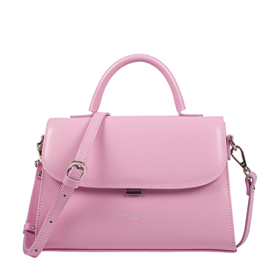 Femme Lancaster Sac Porte Main | Sac A Main En Cuir Suave Even Lancaster Rose