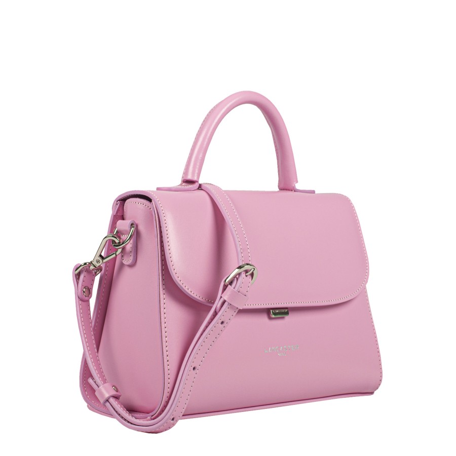 Femme Lancaster Sac Porte Main | Sac A Main En Cuir Suave Even Lancaster Rose