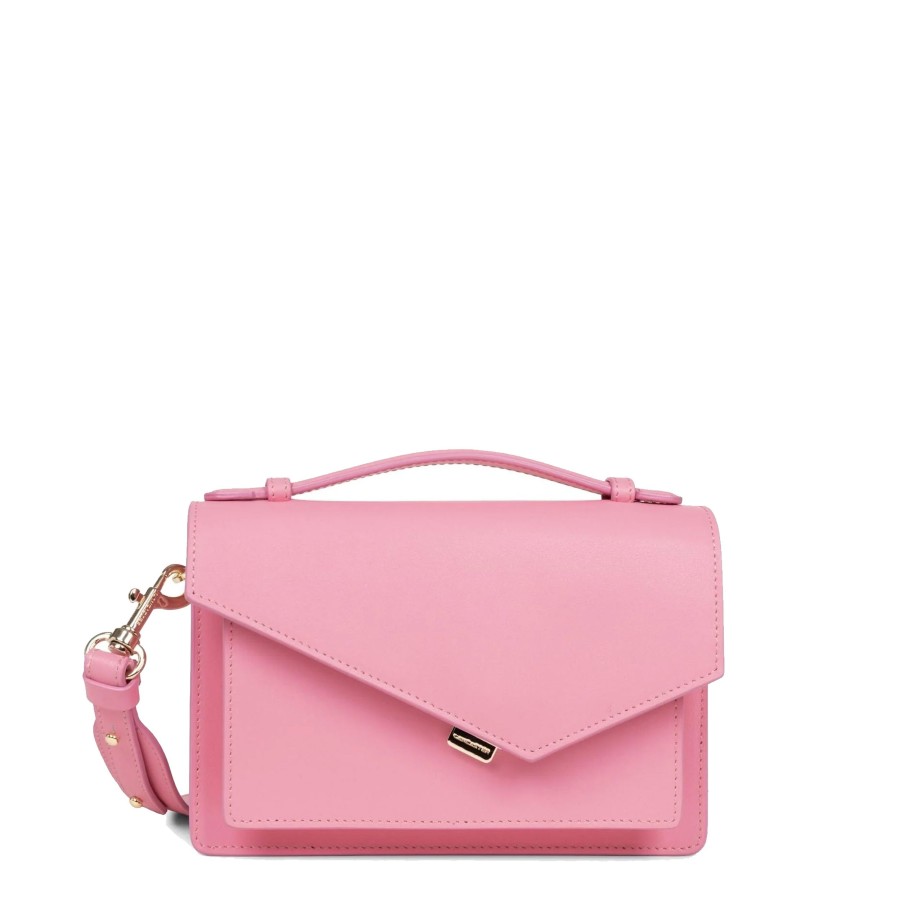 Femme Lancaster Sac Porte Main | Sac Travers En Cuir Zoe Lancaster Rose