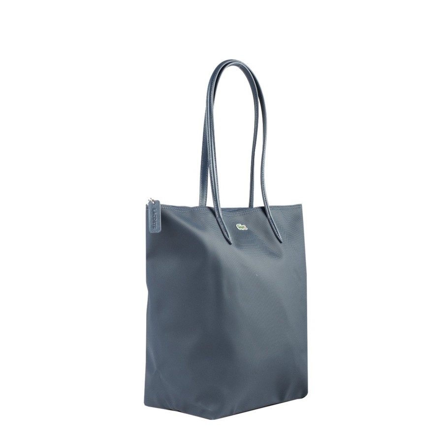 Femme Lacoste Sac Porte Epaule | Sac Cabas Vertical Penombre L.12.12 Concept Lacoste Bleu Marine