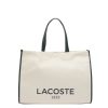 Femme Lacoste Sac Porte Epaule | Shopping En Toile Neo Heritage Lacoste Beige