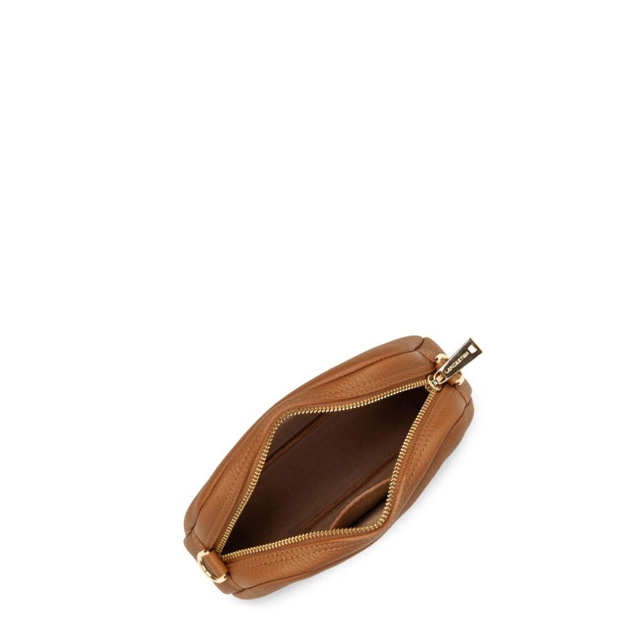 Femme Lancaster Sac Porte Bandouliere / Porte Travers | Petit Sac En Cuir Studio Mimi Lancaster Camel