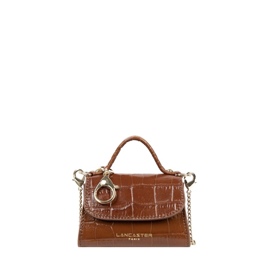 Femme Lancaster Porte Monnaie | Porte Monnaie En Cuir Exotic Croco Lancaster Camel