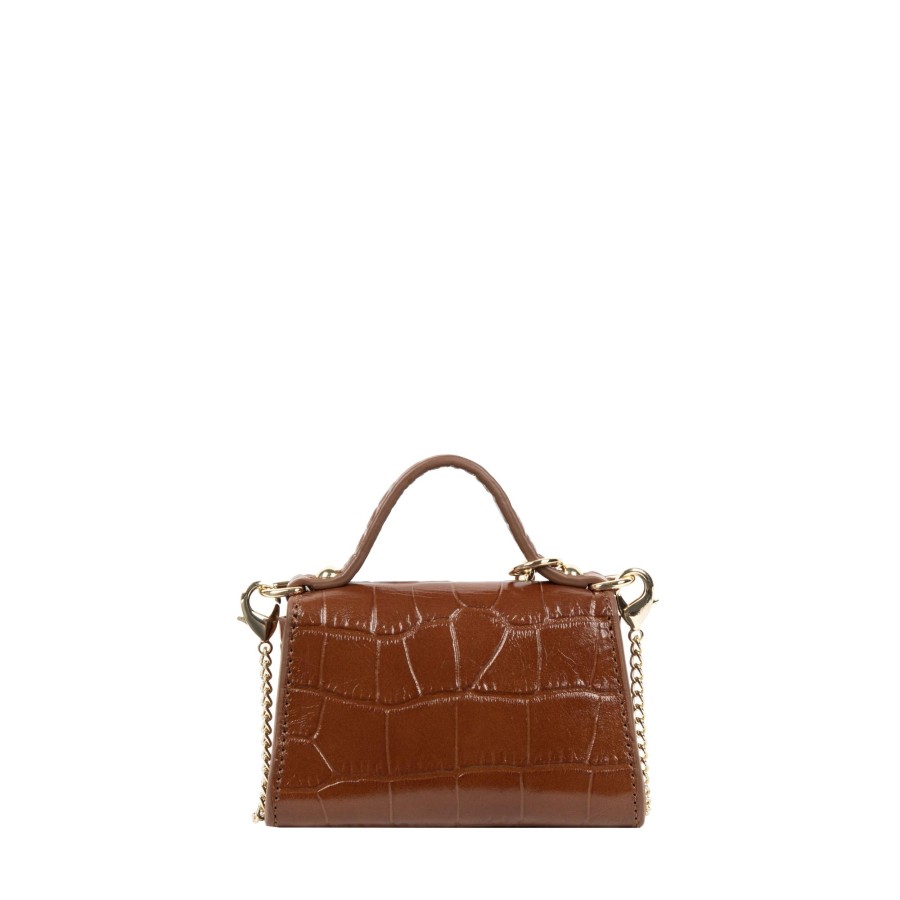 Femme Lancaster Porte Monnaie | Porte Monnaie En Cuir Exotic Croco Lancaster Camel