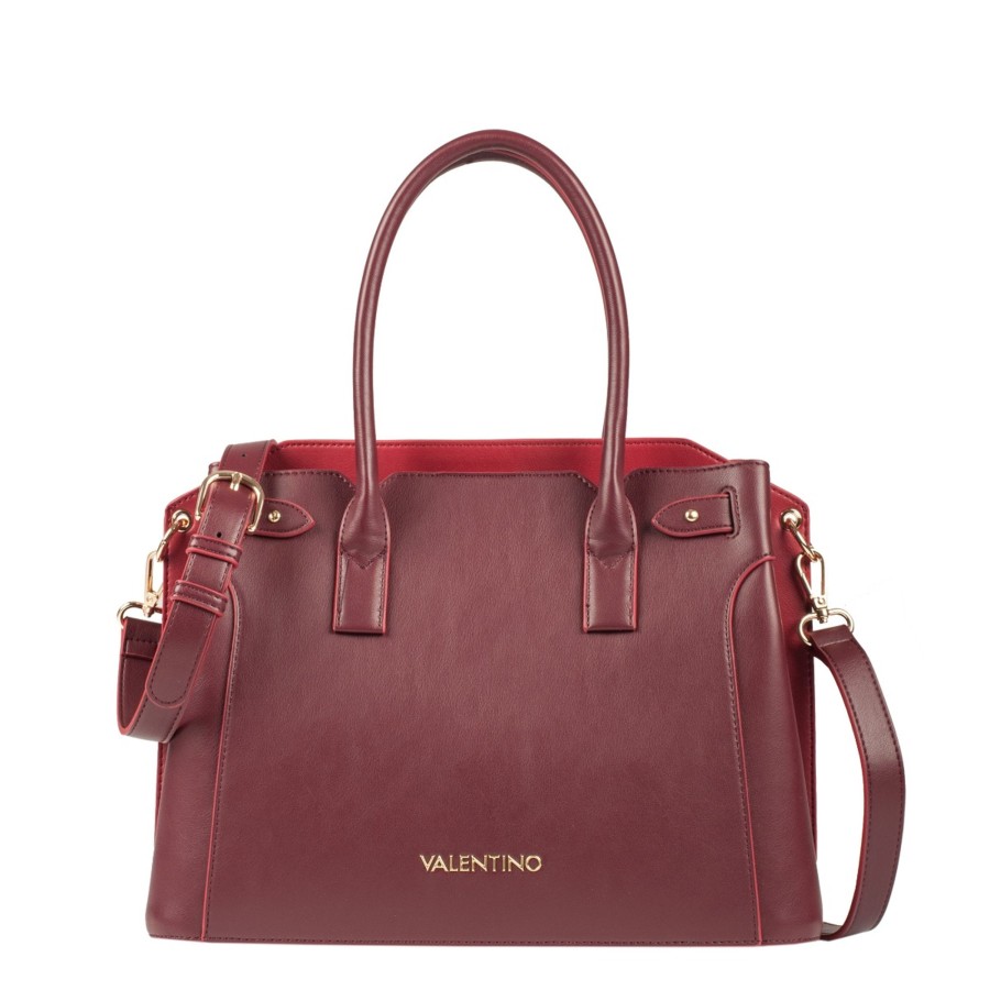 Femme Valentino Sac Porte Epaule | Sac Shopping Bulgur Bordeaux