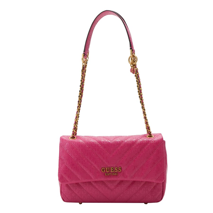 Femme Guess Sac Porte Bandouliere / Porte Travers | Sac Travers Jania Guess Rose