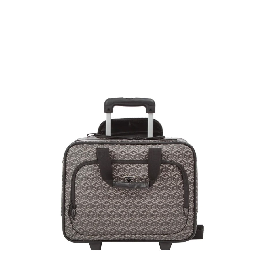 Business Guess Pilot Case Ordinateur A Roulettes | Pilot Case A 2 Roues Ederlo Guess Gris