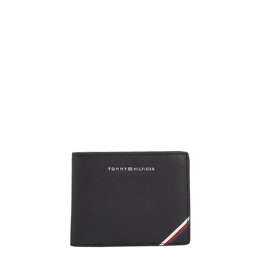 Homme Tommy Hilfiger Portefeuille | Portefeuille En Cuir Th Central Tommy Hilfiger