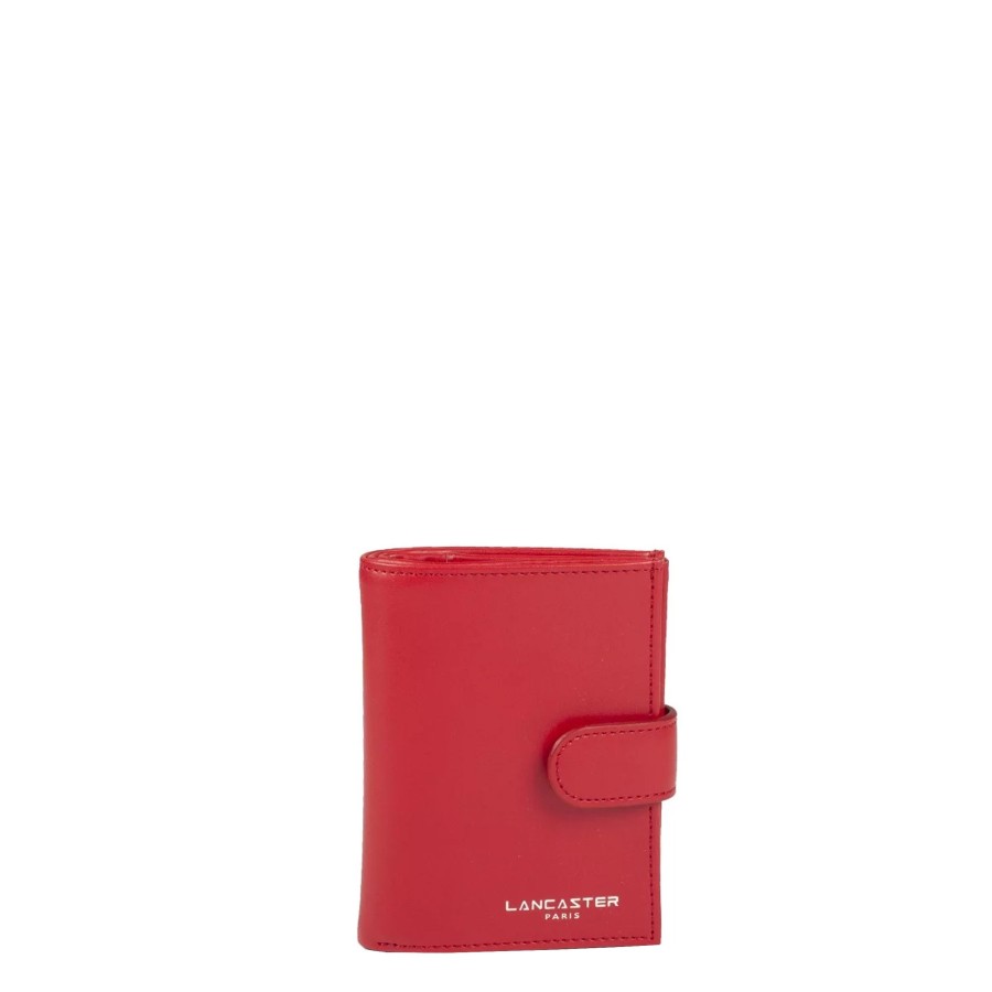 Femme Lancaster Portefeuille | Portefeuille En Cuir Smooth Lancaster Rouge