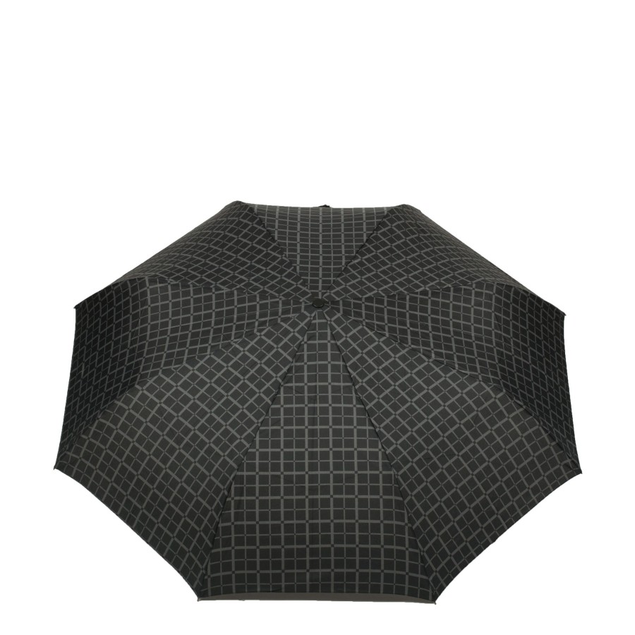 Homme Pierre Cardin Parapluies | Parapluie Pliant Noir Carreaux