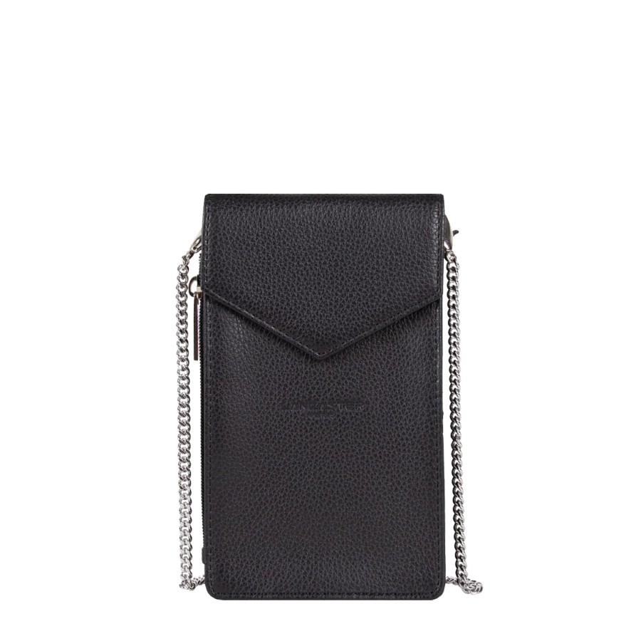 Femme Lancaster Pochette | Etui Telephone En Cuir Foulonne Pm Lancaster Noir