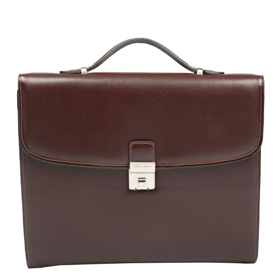 Homme Gerard Hénon Serviette/Cartable | Cartable Cuir Chocolat- Atout