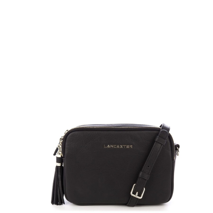 Femme Lancaster Sac Porte Main | Sac Trotteur En Cuir Mademoiselle Ana Noir