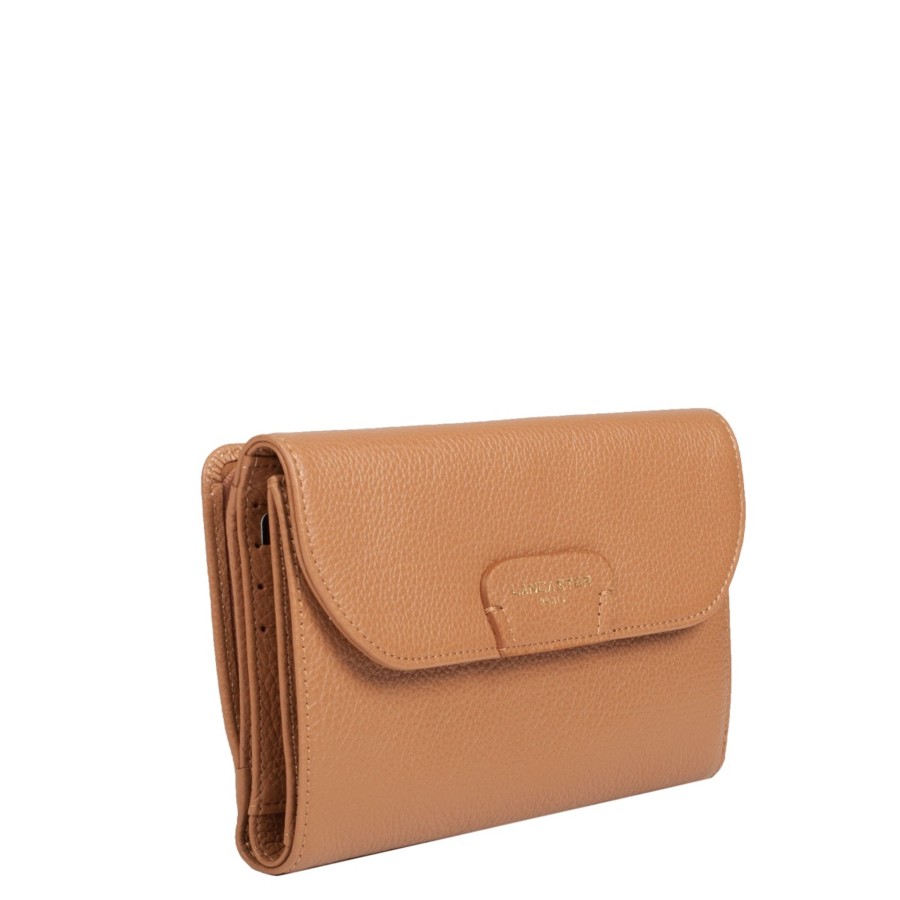 Femme Lancaster Portefeuille | Compagnon En Cuir Dune Lancaster Camel