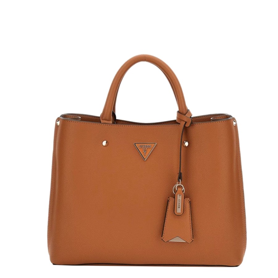 Femme Guess Sac Porte Main | Sac A Main Meridian Guess Cognac