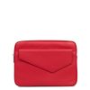 Femme Lancaster Pochette | Pochette Ordinateur En Cuir Zoe Lancaster Rouge