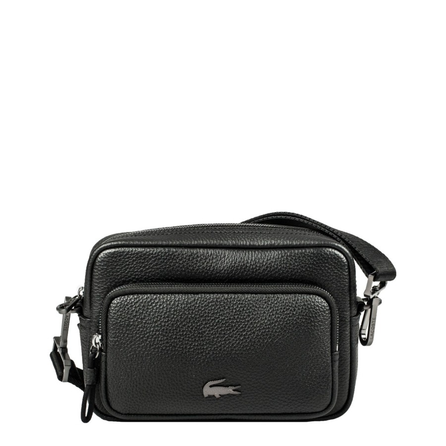 Homme Lacoste Sacoche Bandouliere | Sacoche En Cuir Soft Mate