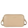 Femme Lancaster Pochette | Pochette En Cuir Dune Lancaster Beige Fonce