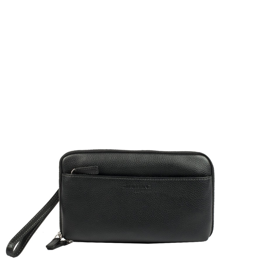 Homme Chabrand Sacoche Main | Pochette En Cuir Manhattan Chabrand