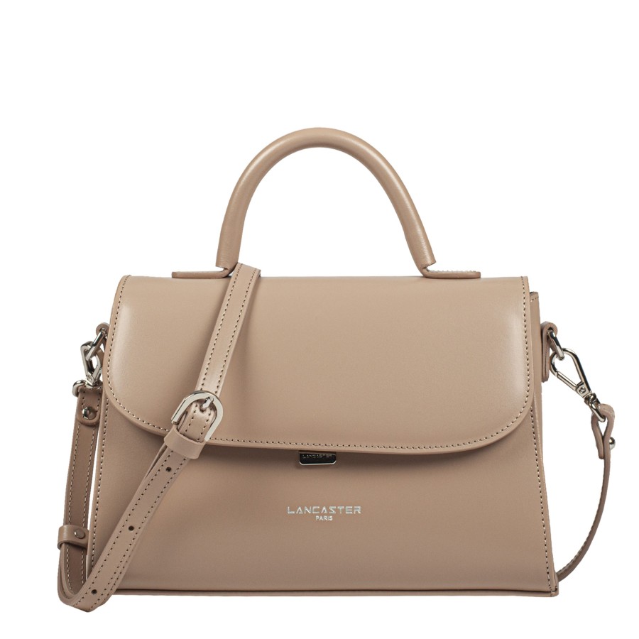 Femme Lancaster Sac Porte Main | Sac A Main En Cuir Suave Even Lancaster Nude