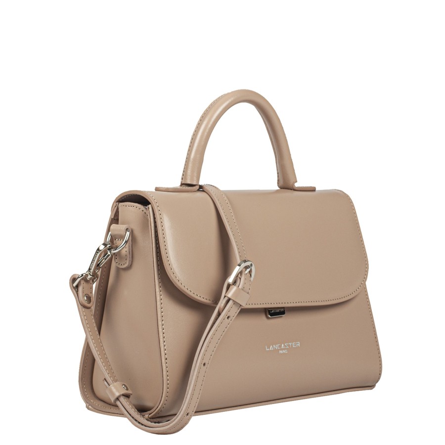 Femme Lancaster Sac Porte Main | Sac A Main En Cuir Suave Even Lancaster Nude