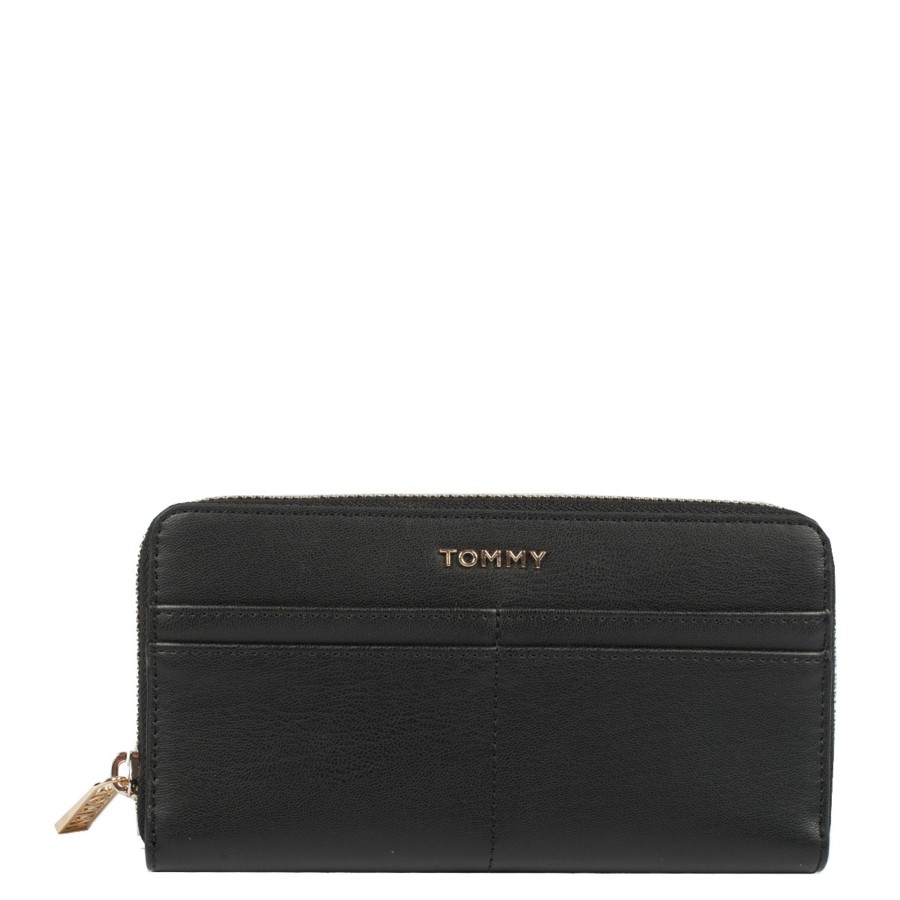 Femme Tommy Hilfiger Portefeuille | Portefeuille Iconic Noir