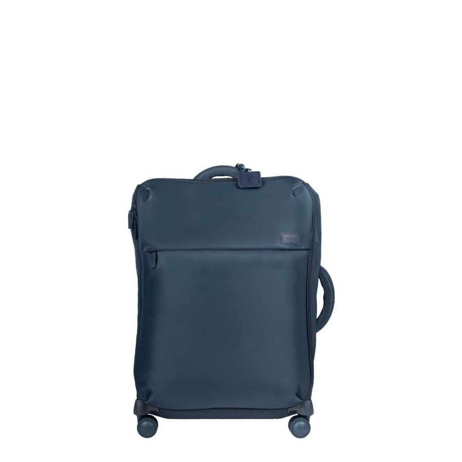 Bagages Lipault Valise 4 Roues Souple | Valise 63 Cm Plume Lipault Bleu Marine