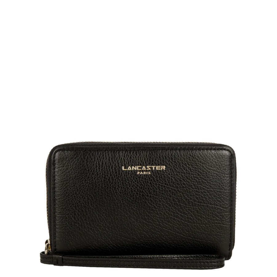 Femme Lancaster Portefeuille | Compagnon En Cuir Dune Lancaster Noir