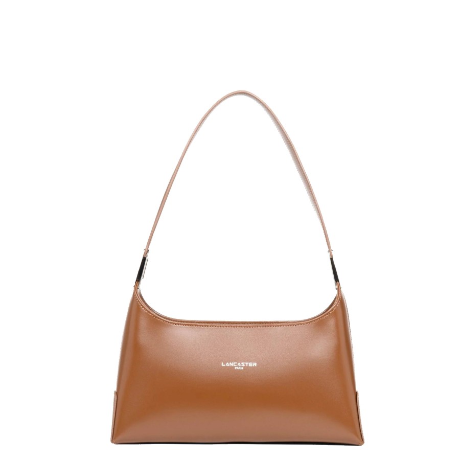 Femme Lancaster Sac Porte Epaule | Sac Baguette En Cuir Suave Ace Lancaster Camel