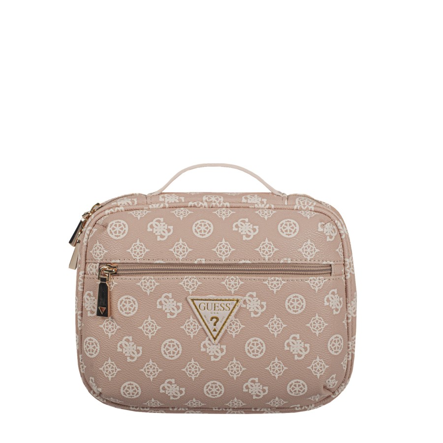 Bagages Guess Trousse De Toilette | Trousse De Toilette Wilder Guess Beige Multi