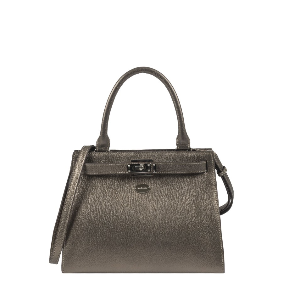 Femme Mac Douglas Sac Porte Main | Sac En Cuir Temple S Buni Mac Douglas Brun Metal