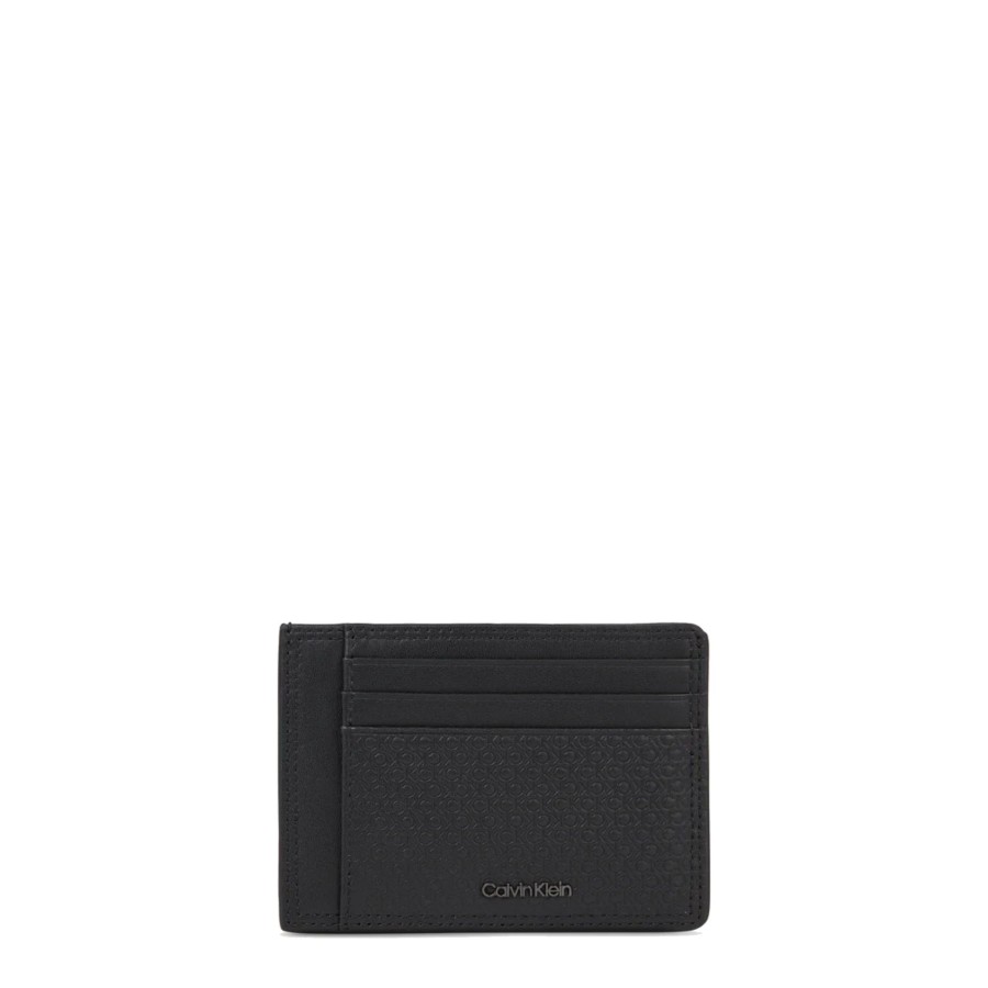 Homme Calvin Klein Porte Cartes | Porte Carte Cuir Minimalism Calvin Klein