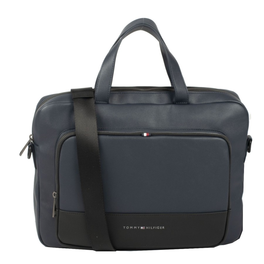 Homme Tommy Hilfiger Serviette/Cartable | Porte Documents Ordinateur Th Essential Tommy Hilfiger