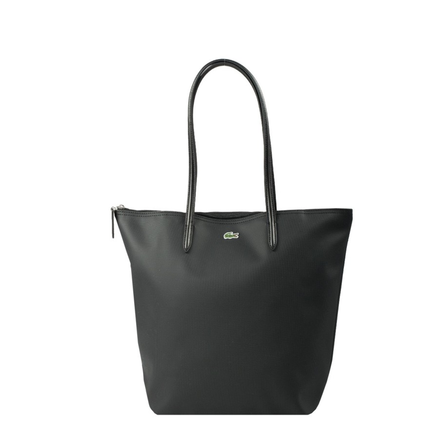 Femme Lacoste Sac Porte Epaule | Sac Cabas Vertical L.12.12 Concept Lacoste Noir